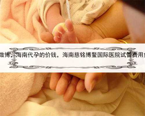 代孕服务的微博，海南代孕的价钱，海南慈铭博鳌国际医院试管费用如何计算的